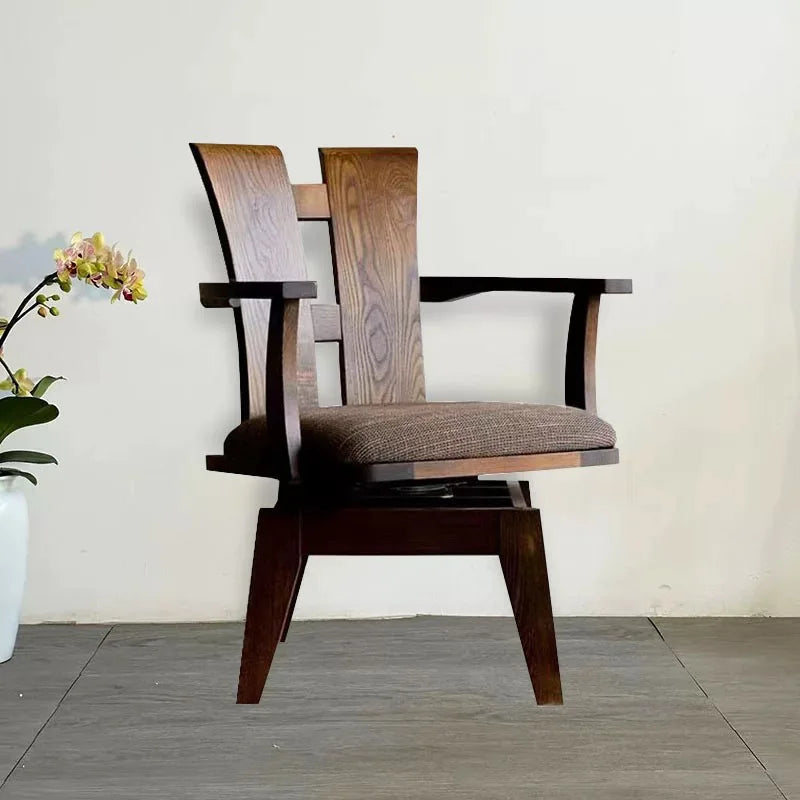 Japanese Style Solid Wood Carousel Chair