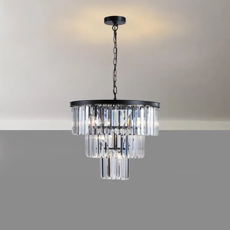 20" 3-Tier Crystal Chandelier