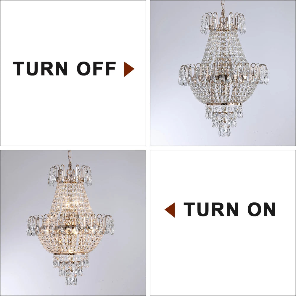 Contemporary Gold Luxury Crystal Chandeliers