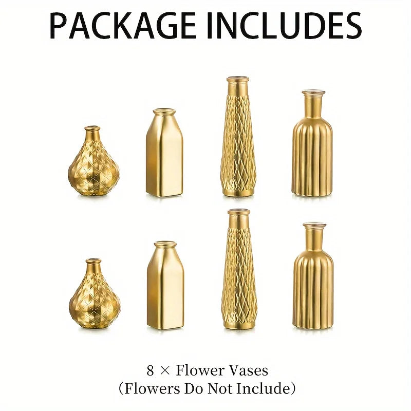 Gold Glass Vase Centerpiece Decoration
