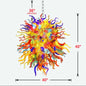 Multi Color  Hand Blown Glass Chandelier