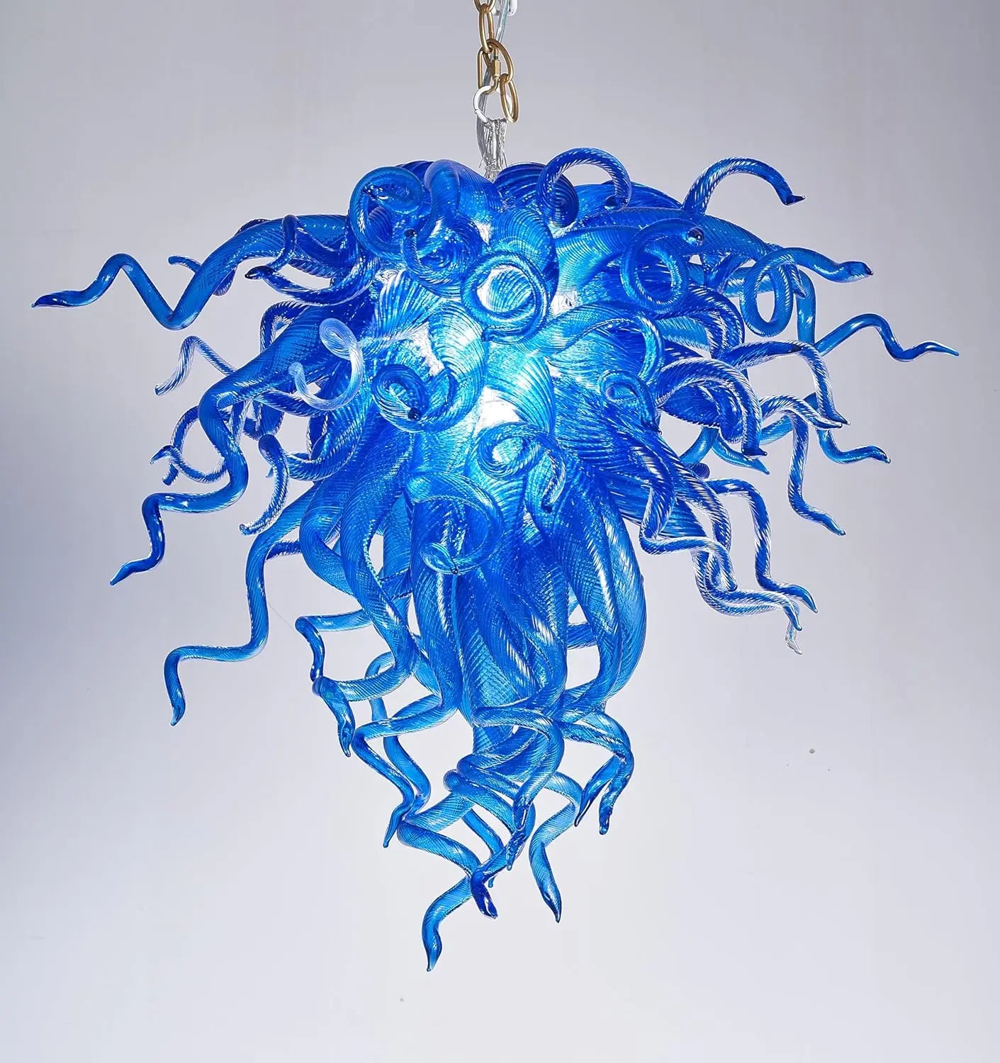 LONGREE Art glass Chandelier Cobalt Blue