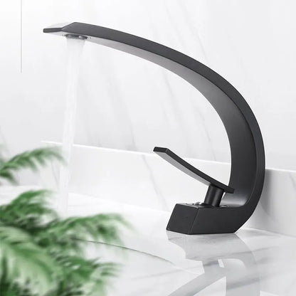 Curved Bathroom Basin Faucet
