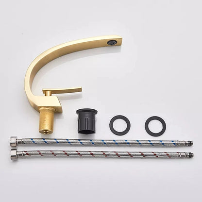Curved Bathroom Basin Faucet