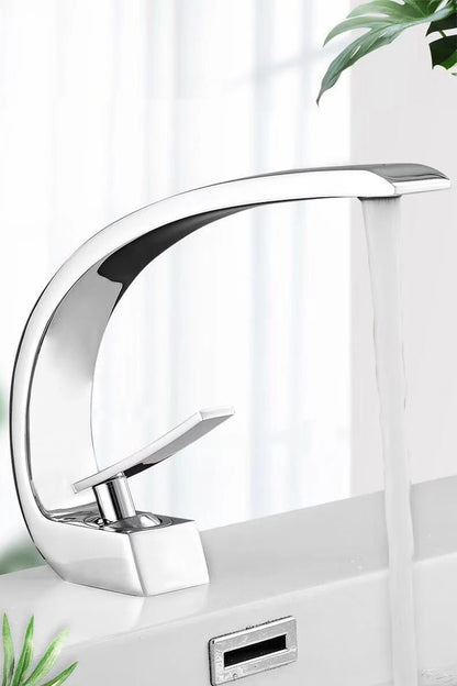 Curved Bathroom Basin Faucet