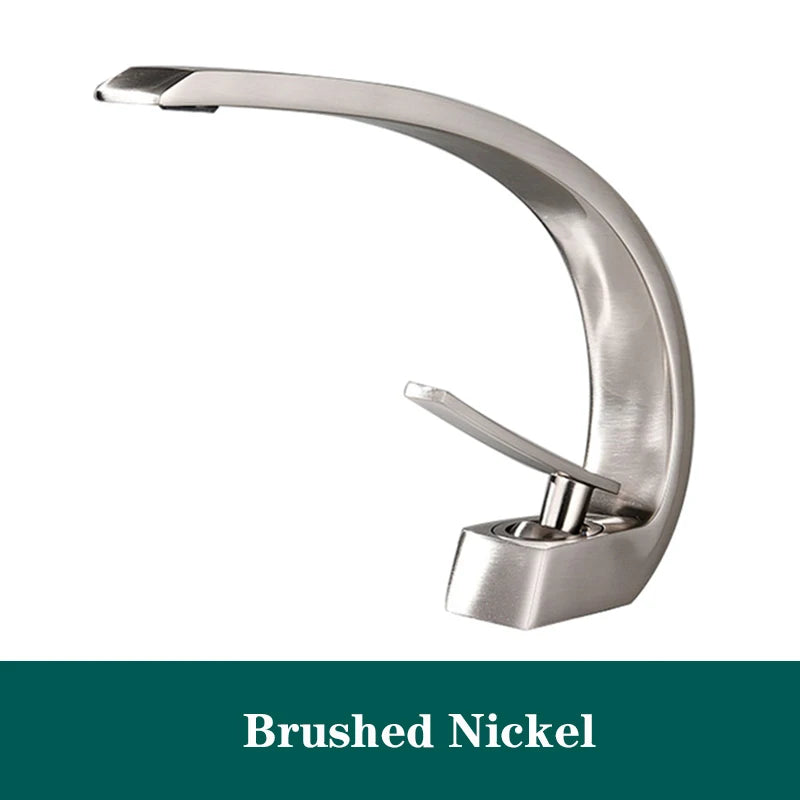 Curved Bathroom Basin Faucet