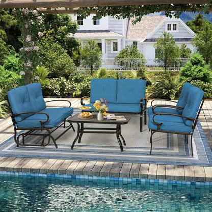 5-Piece Outdoor Metal Patio Furniture Sets