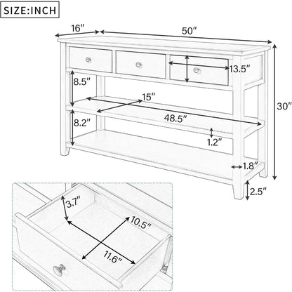Entry Console Table with 3 Drawers