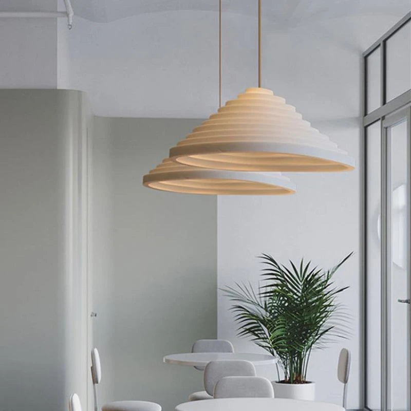 Minimalist Design Resin Pendant Lamp Nordic Wabi-sabi Led Resin Chandelier for Living Dining Room Bedroom Pendant Lamp