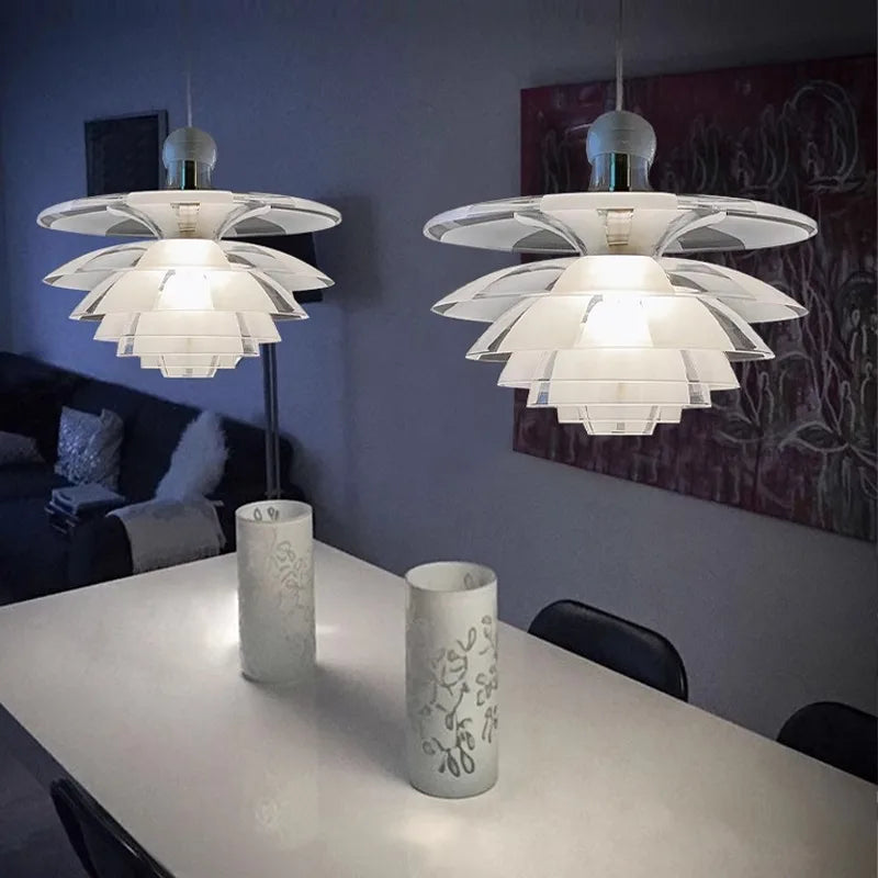 Glass  Pine Cone Chandelier