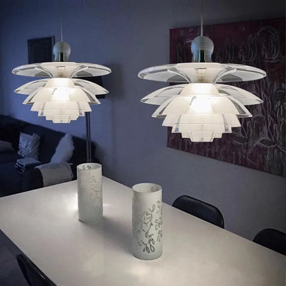 Glass  Pine Cone Chandelier