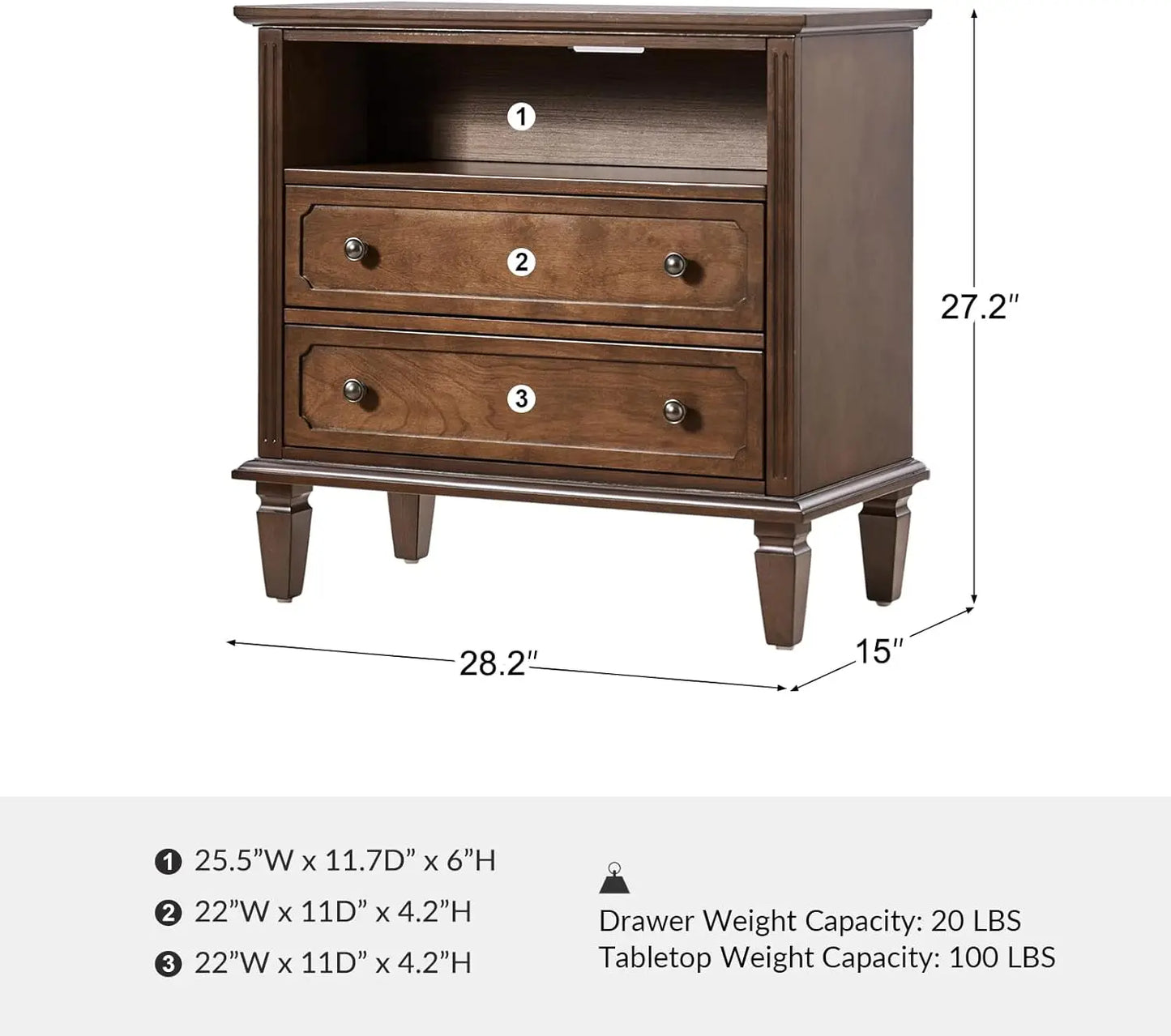 Farmhouse End Table with Charging Station