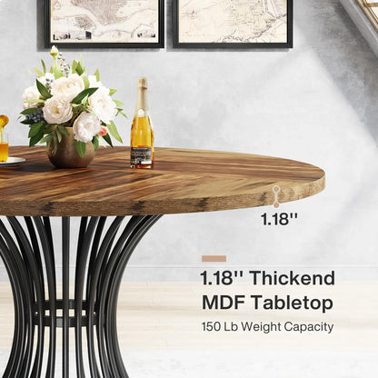 Round Kitchen Dining Table for 4-6 People