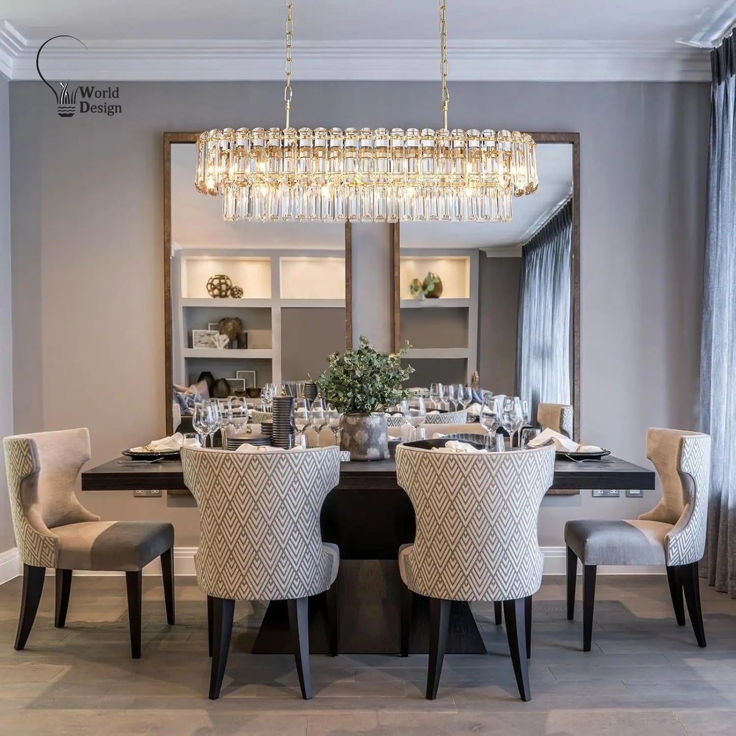 Gold Crystal Chandelier