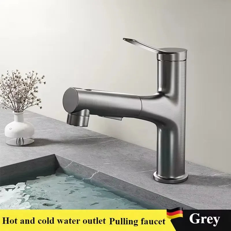 Pull-Out Bathroom Sink Gargle Faucet