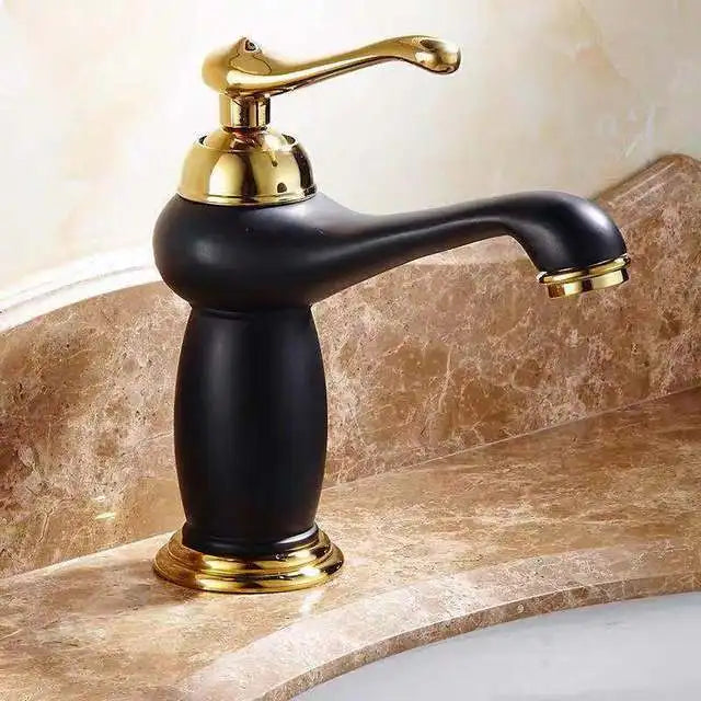 Luxury Gold Antique Bathroom Basin Faucet