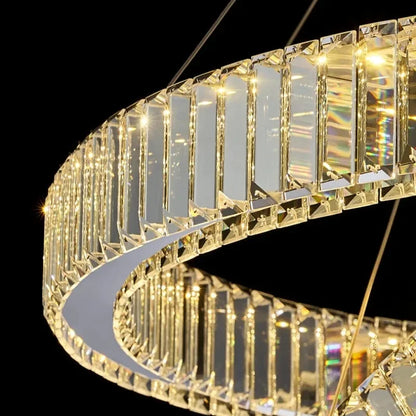 Modern Luxury Crystal Ring Chandelier