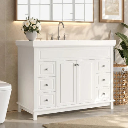 48" Bathroom Vanity with Resin Sink