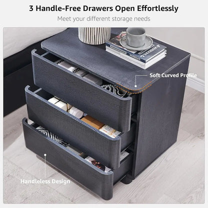 Dual Nightstand Set with Charging Station