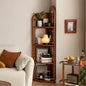 Solid Wood 4-Tier Bookshelf Open Storage