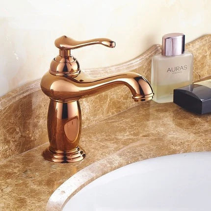 Luxury Gold Antique Bathroom Basin Faucet