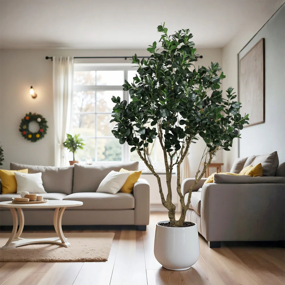7.2FT Artificial Silk Tree with Lifelike Leaves