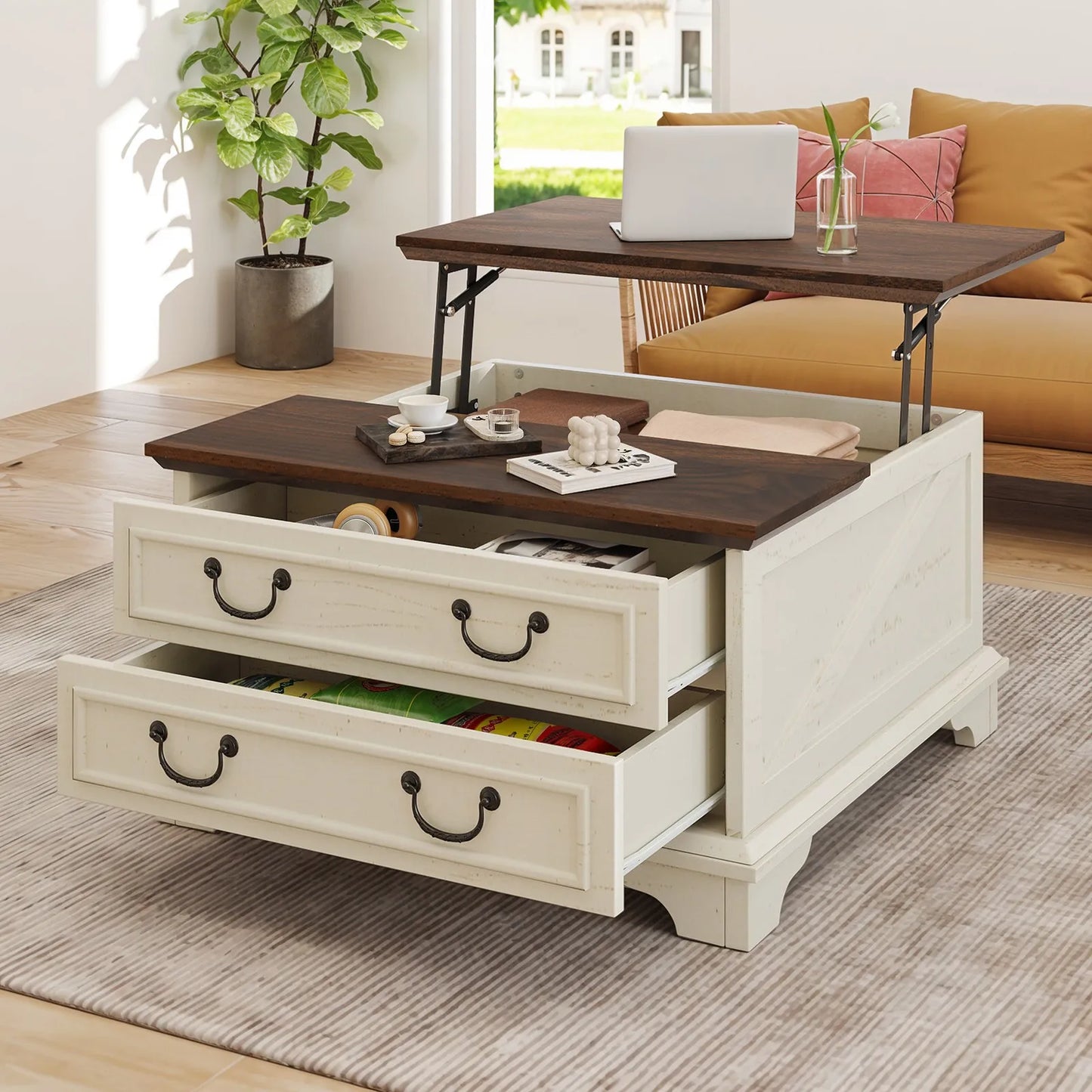 Farmhouse Lift-Top Coffee Table