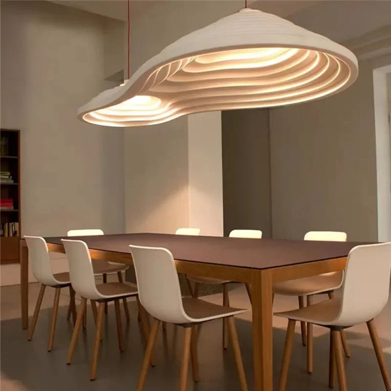 Minimalist Design Resin Pendant Lamp Nordic Wabi-sabi Led Resin Chandelier for Living Dining Room Bedroom Pendant Lamp