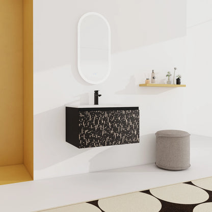 30'' Floating Wall-Mounted Bathroom Vanity With Ceramics Sink