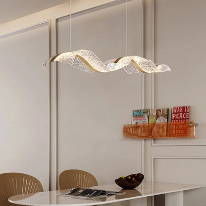 Long Wave Nordic LED Pendant Chandelier