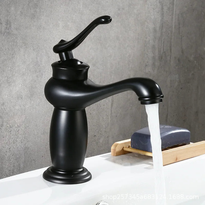 Luxury Gold Antique Bathroom Basin Faucet