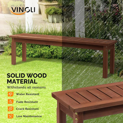 3-Piece Outdoor Wood Dining Set