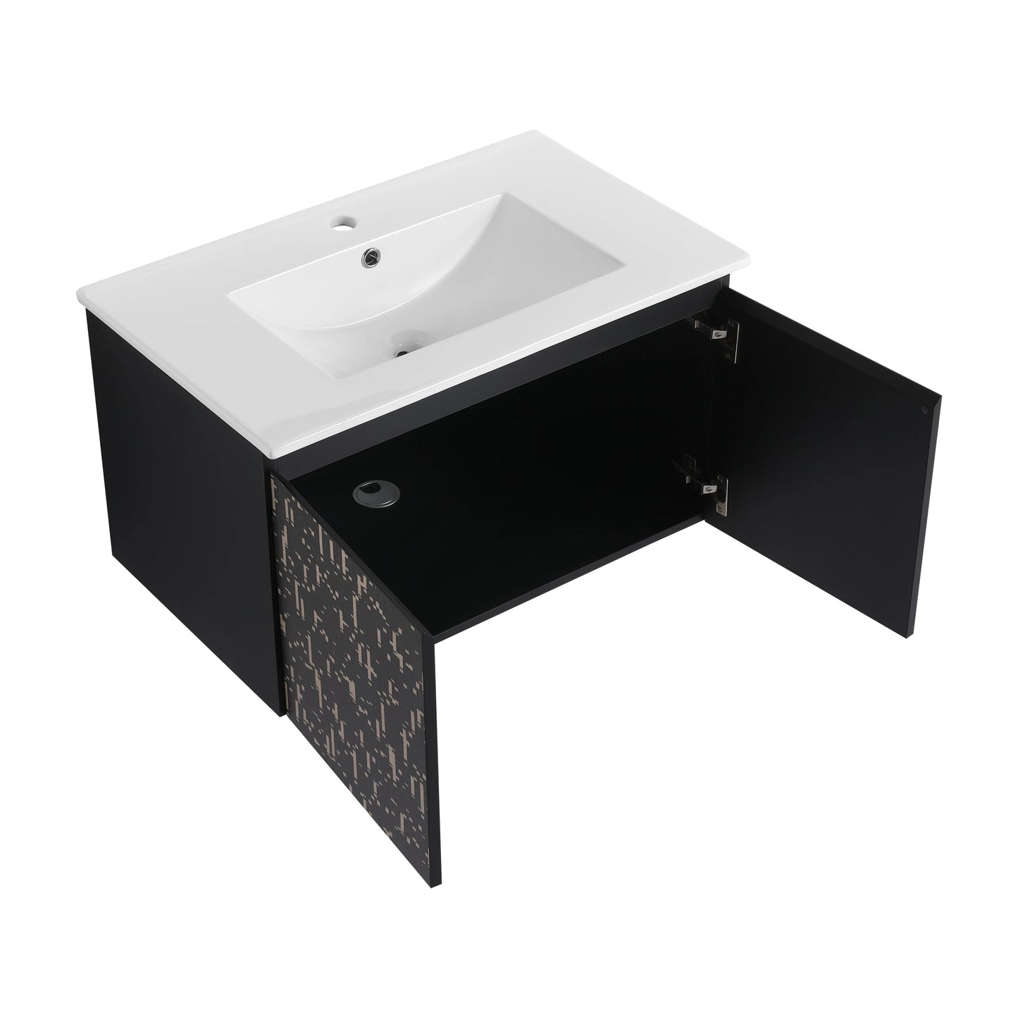30'' Floating Wall-Mounted Bathroom Vanity With Ceramics Sink