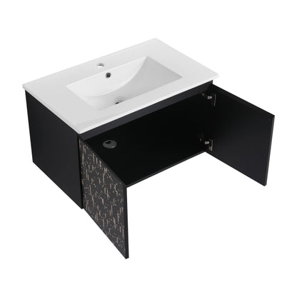 30'' Floating Wall-Mounted Bathroom Vanity With Ceramics Sink
