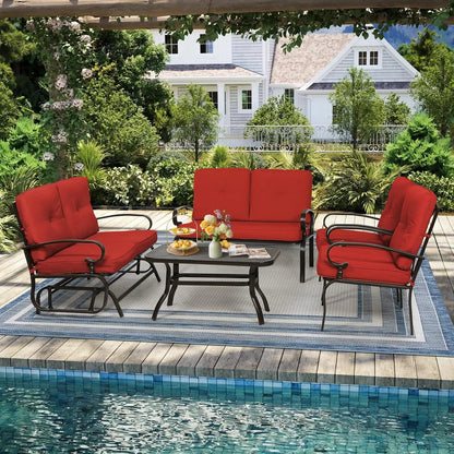 5-Piece Outdoor Metal Patio Furniture Sets
