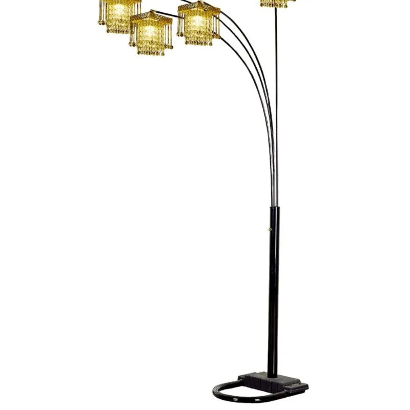 Arch Arms Floor Lamp w/ Black Finish