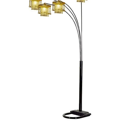 Arch Arms Floor Lamp w/ Black Finish