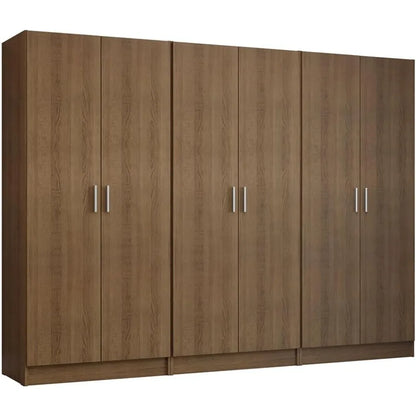 6 Doors Bedroom Organization Unit (Rustic)