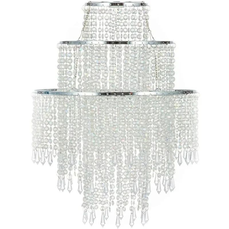3 Tiers Acrylic Beaded Chandelier