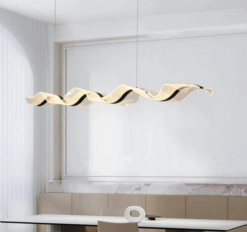 Long Wave Nordic LED Pendant Chandelier