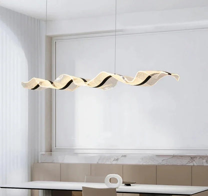 Long Wave Nordic LED Pendant Chandelier