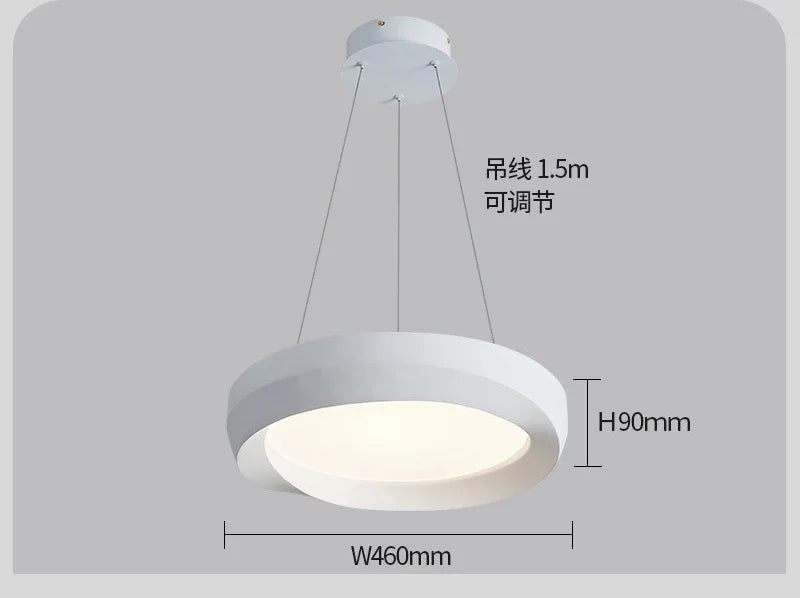 Wabi-sabi Wood Color LED Chandelier Nordic Design Pendant Light