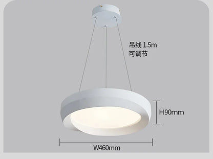 Wabi-sabi Wood Color LED Chandelier Nordic Design Pendant Light