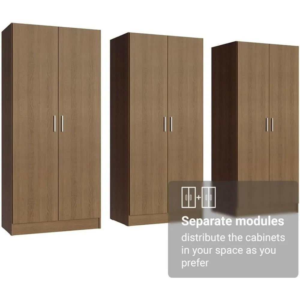 6 Doors Bedroom Organization Unit (Rustic)