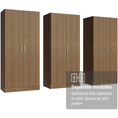 6 Doors Bedroom Organization Unit (Rustic)