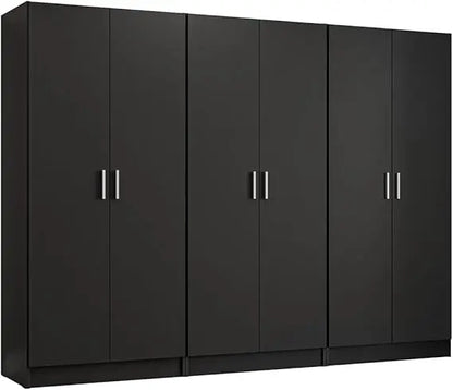 6 Doors Bedroom Organization Unit (Rustic)