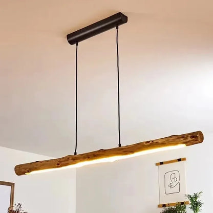 Natural LED Wooden Chandelier Japanese Nordic Minimalist Style