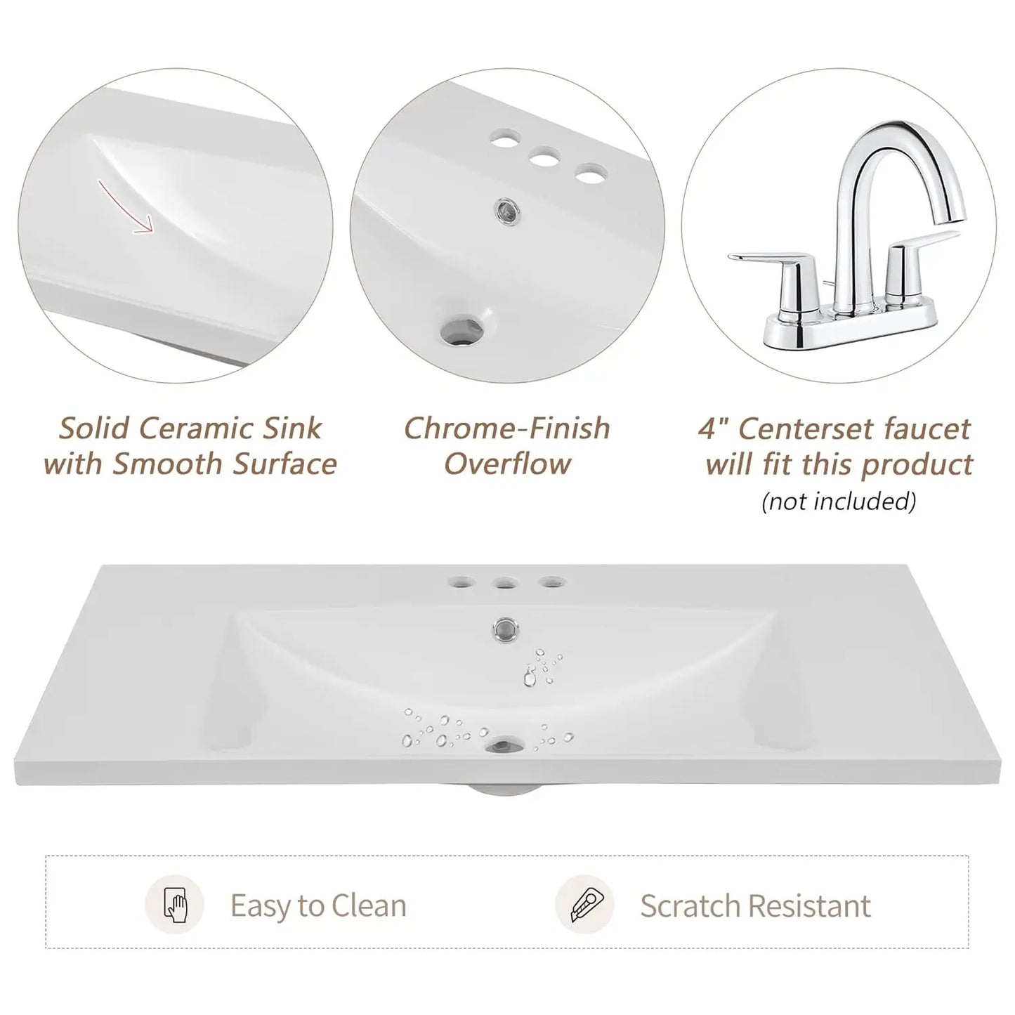 36" Bathroom Vanity Sink Combo
