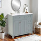 36" Blue Grey Bathroom Vanity with Ceramic Sink