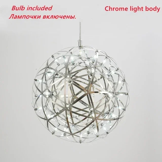 Italy Designer Assembled Spark Ball Led Chandeliers